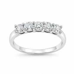 Pre Owned Platinum 5 Stone Diamond Ring ZB840